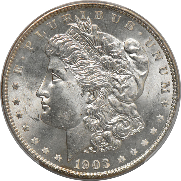 1903-O MS-65, and a 1903-O MS-65+, both PCGS