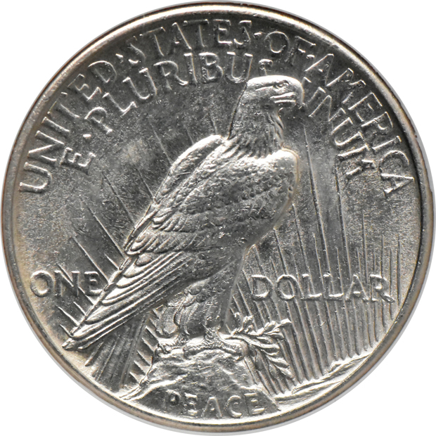 1921 Peace, High Relief NGC MS-63