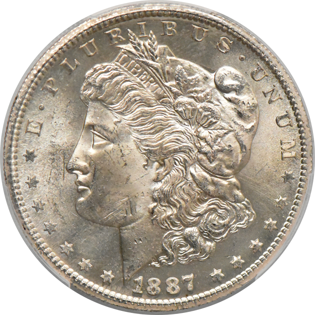 1886-S and 1887-S, both PCGS MS-64
