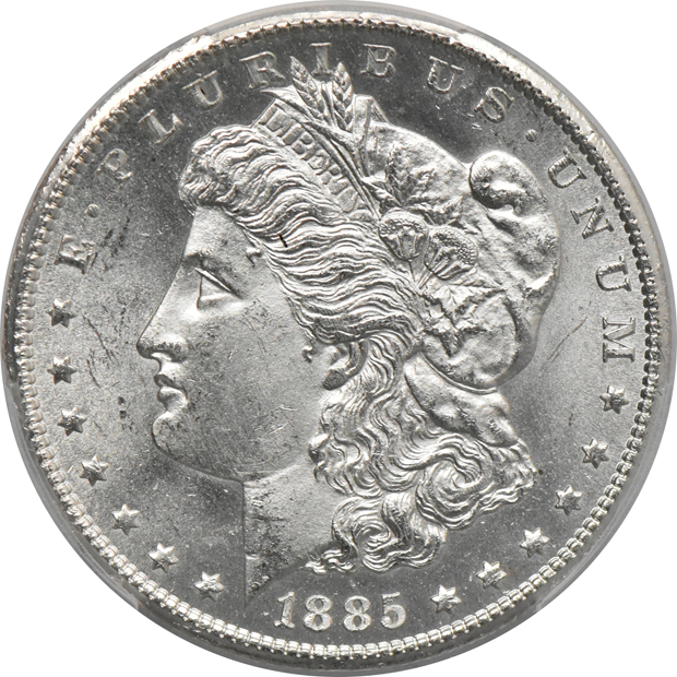 1881-CC and 1885-CC, both PCGS MS-64