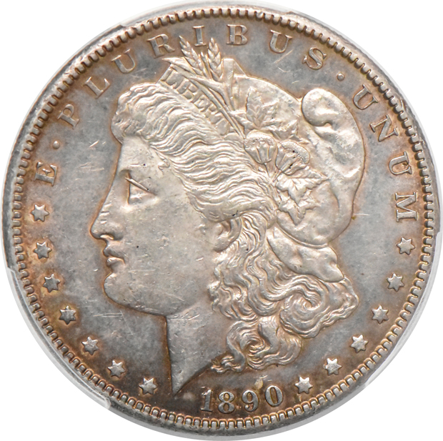 1882-O/S Weak MS-64, and an 1890-CC AU-58, both PCGS
