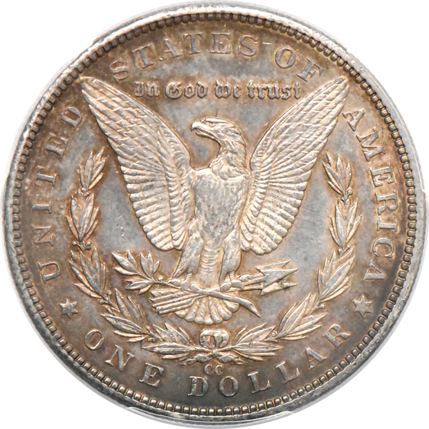 1882-O/S Weak MS-64, and an 1890-CC AU-58, both PCGS