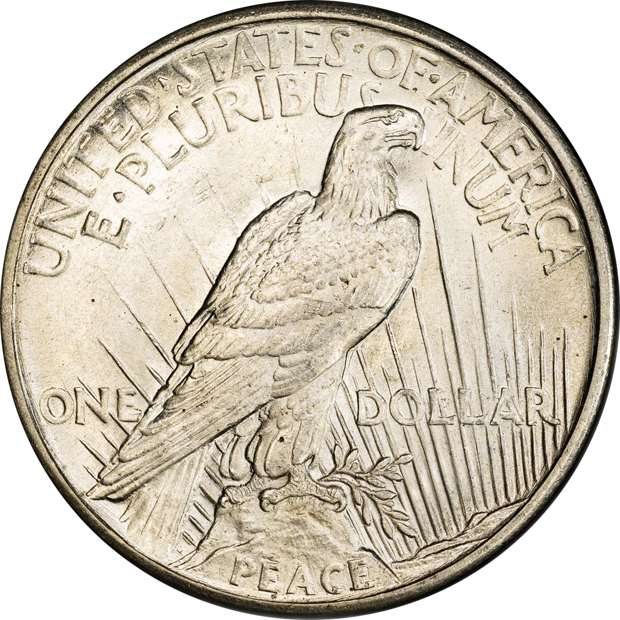 1921 Peace, High Relief PCGS MS-63
