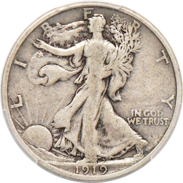 1919 PCGS XF-45 CAC, and a 1919-D PCGS F-12
