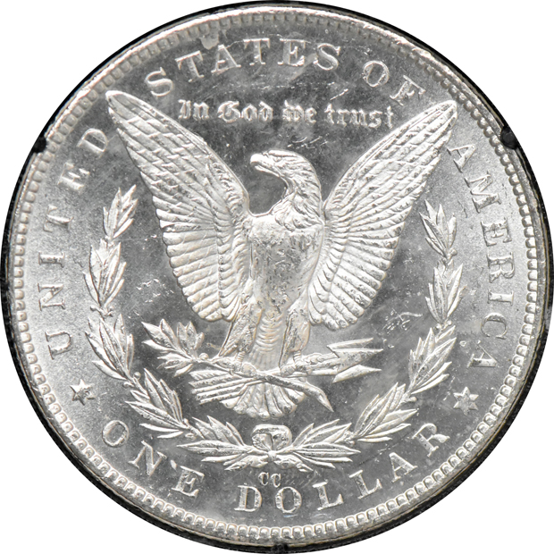 1881-CC GSA MS-63PL, and an 1882-CC GSA MS-62PL, both CACG