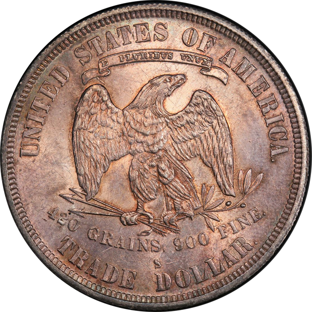 1878-S Trade PCGS AU-58