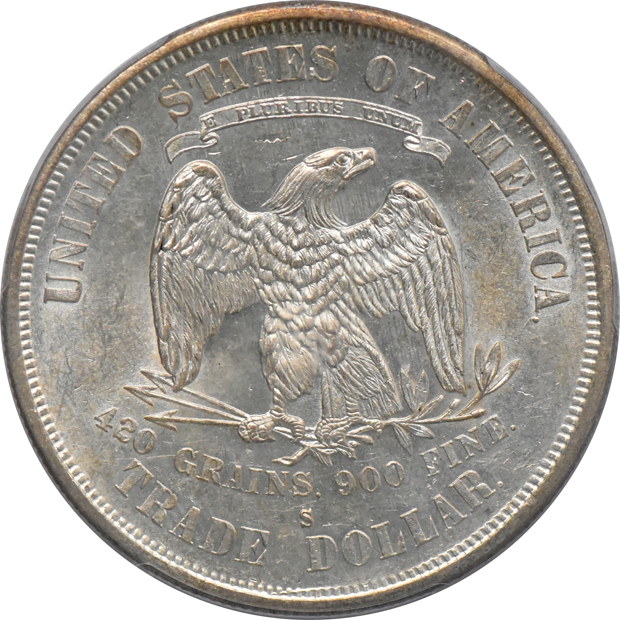 1876-S Trade PCGS MS-62