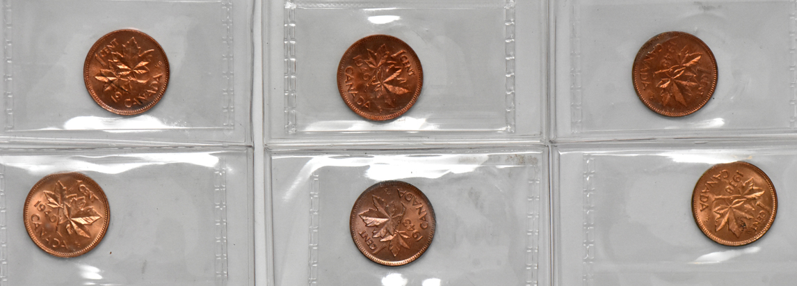 Canada - Nine Uncirculated small cents