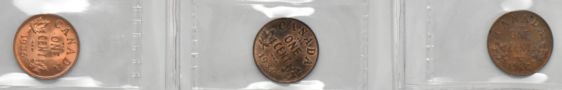 Canada - Nine Uncirculated small cents