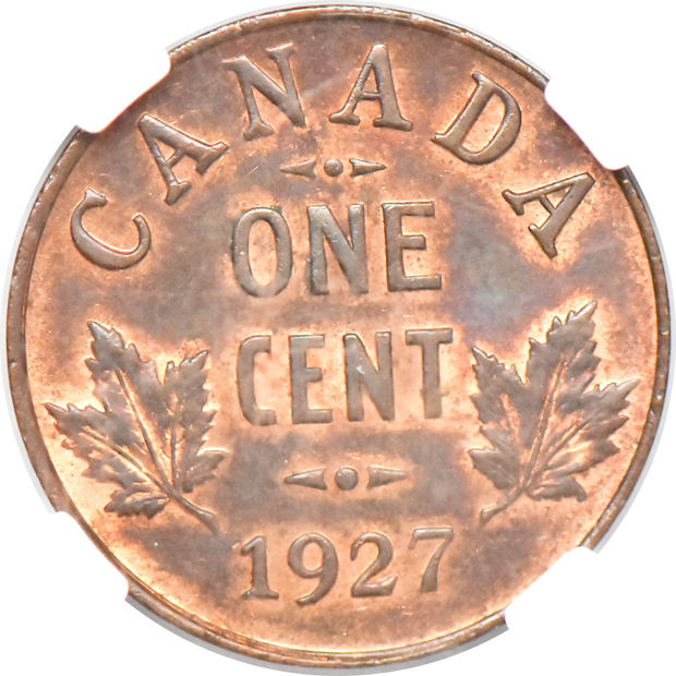 Canada - 1924 1C ICGS MS-63, and a 1927 1C NGC MS-63 RB