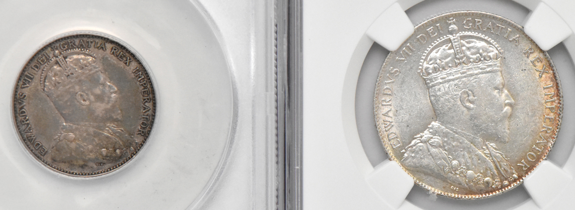 Canada - Five certified silver type coins