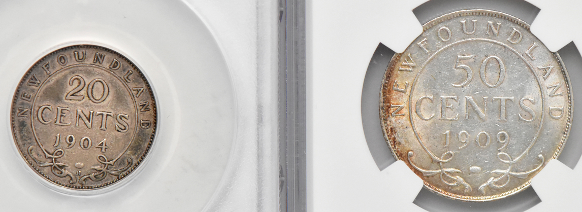Canada - Five certified silver type coins