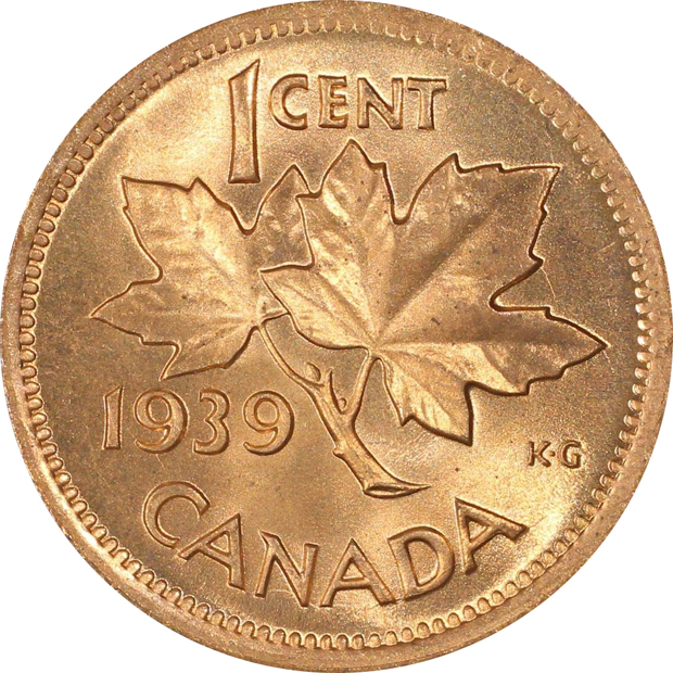 Canada - 1939 1C - PCGS MS-66+RD