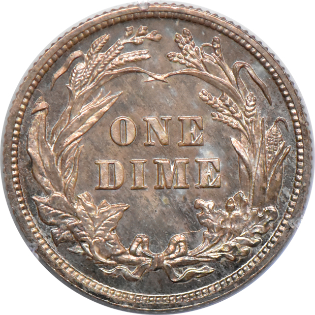 1906 Barber dime PR-65 (rattler), and a 1914-S Barber quarter VF-25, both PCGS