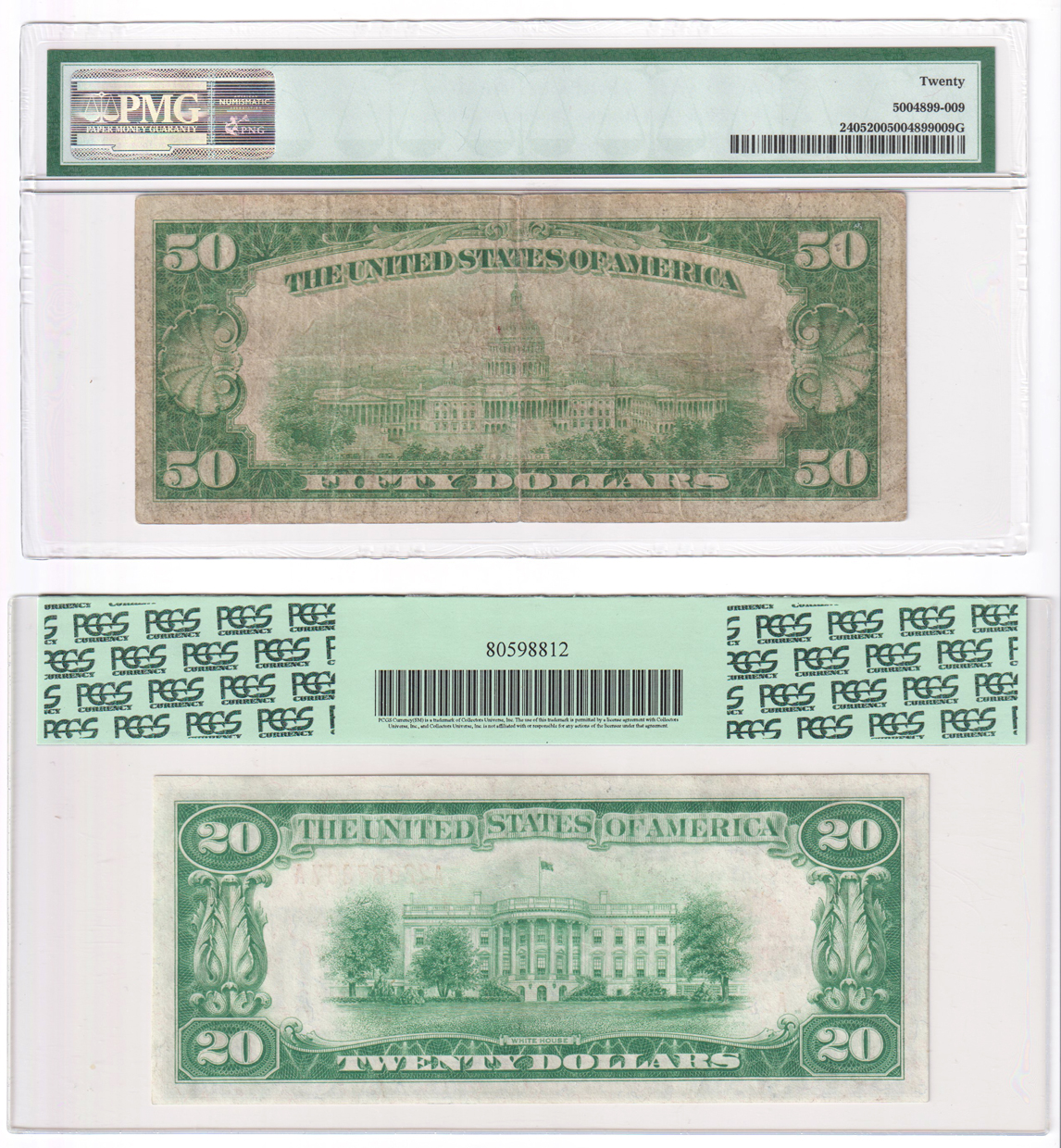 Four small size Gold Certificates