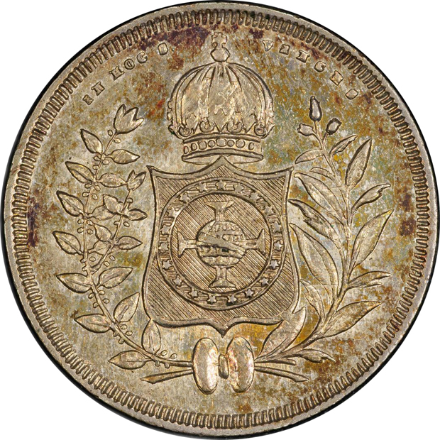 Brazil - 1840 200 reis - PCGS AU-58