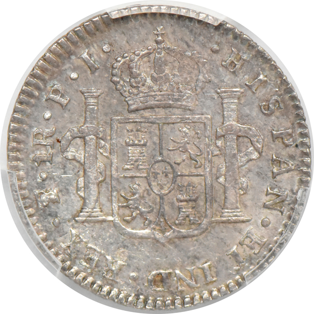 Multiple - Bolivia 1805-PTS PJ real MS-61, Mexico 1846-Mo MF 1/2 real MS-63, and a Mexico 1878/7-Zs S 50C AU-58, all PCGS