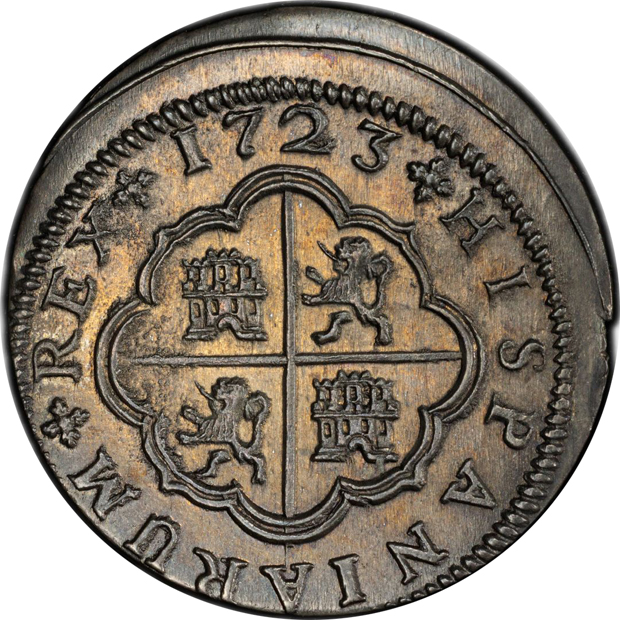 Spain - 1723-S J 2 reales - PCGS MS-64