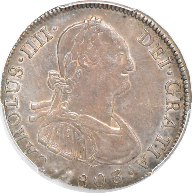 Multiple - Peru 1795-L IJ 2 reales AU-55, Bolivia 1803-PTS PJ 4 reales AU-53, and an 1806-PTS PJ real AU-58, all PCGS