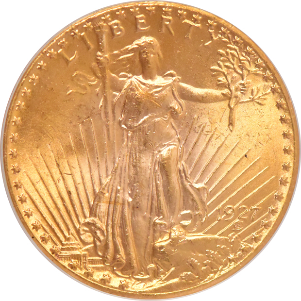 Two 1927 PCGS MS-64 (green label)