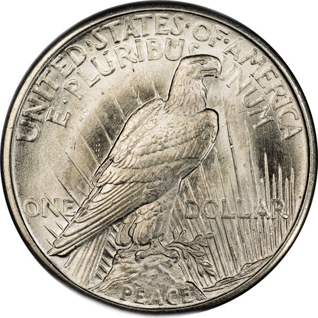1921 Peace, High Relief PCGS MS-64