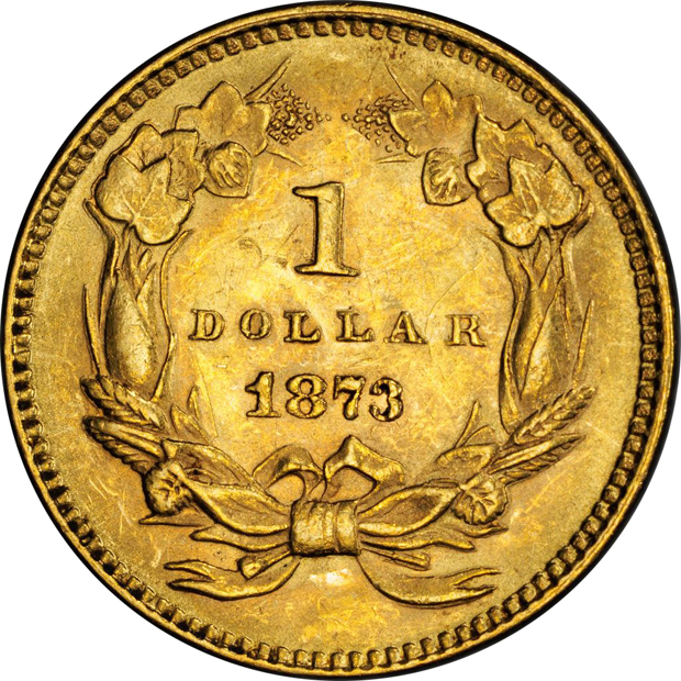 1873 Open 3 PCGS MS-63
