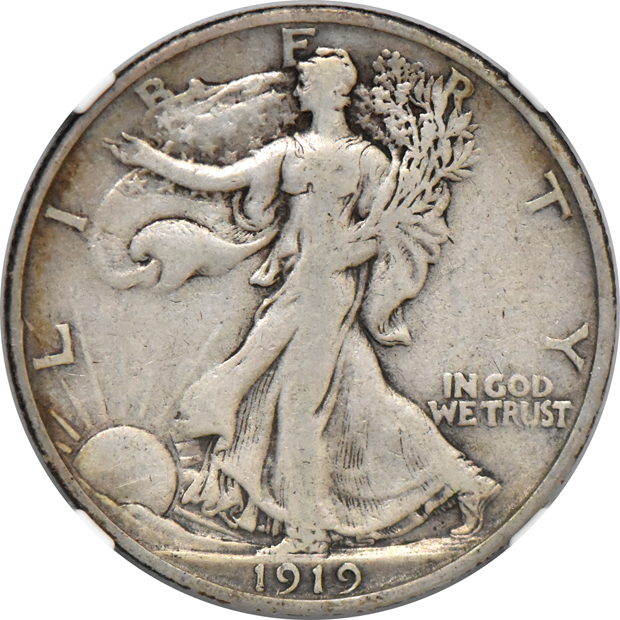 1916-D PCGS AU-58, and a 1919-S NGC VF-20