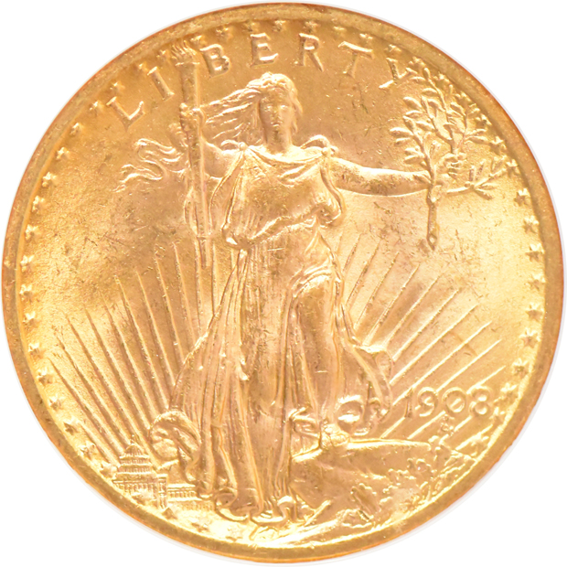 Three 1908 No Motto NGC MS-64 (no line)