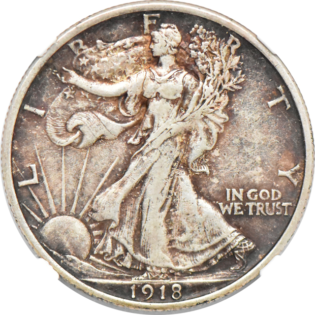 1917-D Obverse MS-63, and a 1918-D AU-55, both NGC