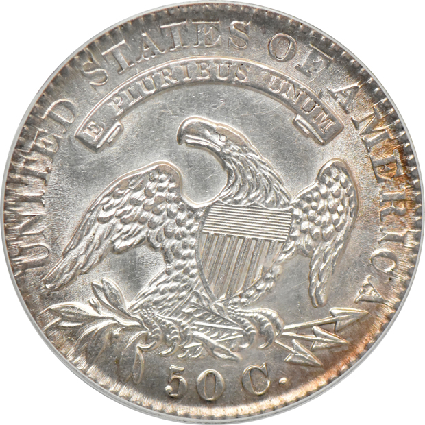 1813 NGC VF-35 CAC, and an 1830 PCGS AU-50 (green label)