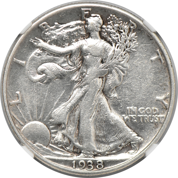 Collection of Walking Liberty half dollars in a complete Whitman 9125 album