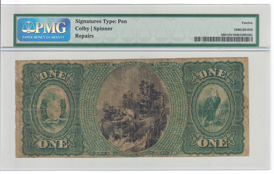 Original Series $1 - Columbia, MO Charter #1467 - PMG F-12/repairs
