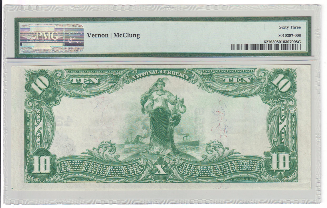 1902 $10 Blue Seal - Cameron, MO Charter #4259 - PMG ChCU-63