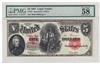 1907 $5 Woodchopper Fr# 91 - PMG AU-58