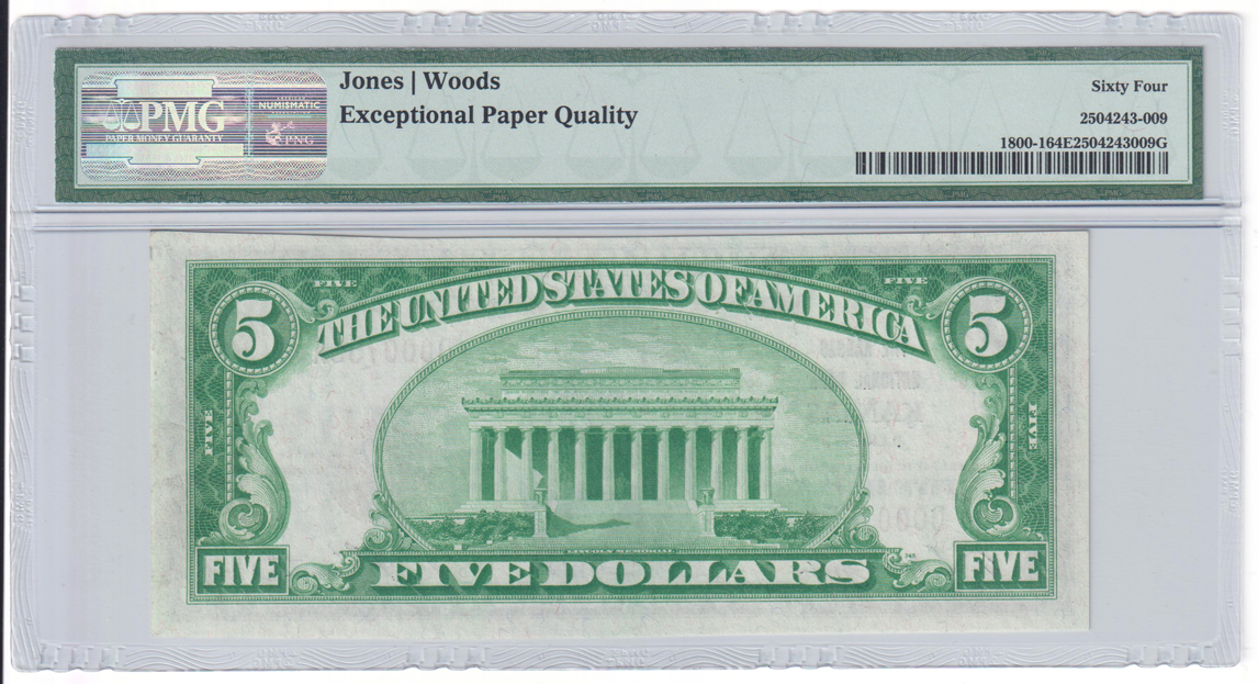 1929 $5 Type 1 - Kansas, IL Charter #9293 - PMG ChCU-64 EPQ