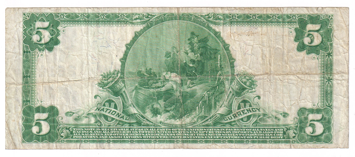 1902 $5 Blue Seal - Albuquerque, NM Charter #2614 - VF/pinhole