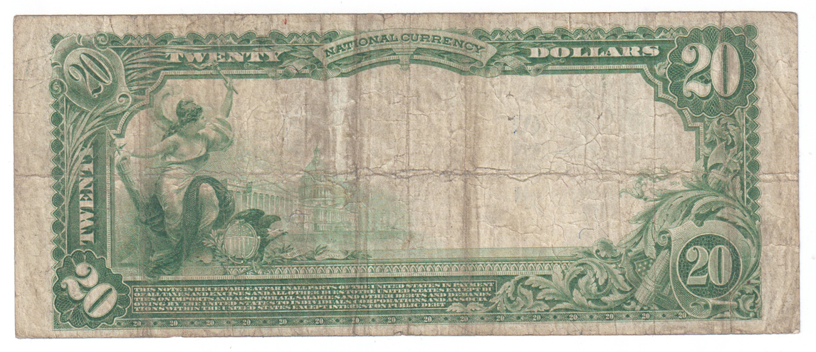 1902 $20 Blue Seal - Kankakee, IL Charter #4342 - F