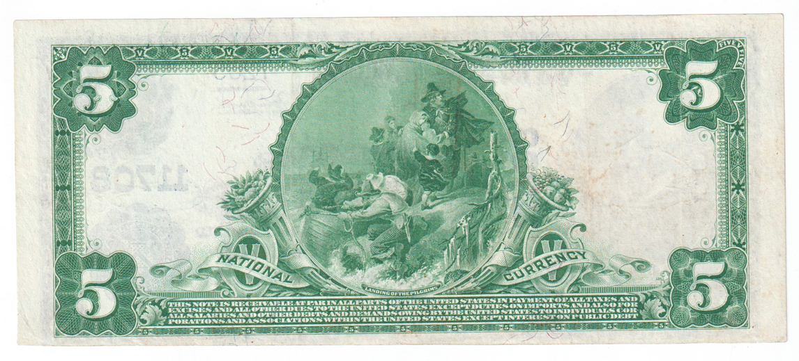 1902 $5 Blue Seal - New York, NY Charter #11708 - XF