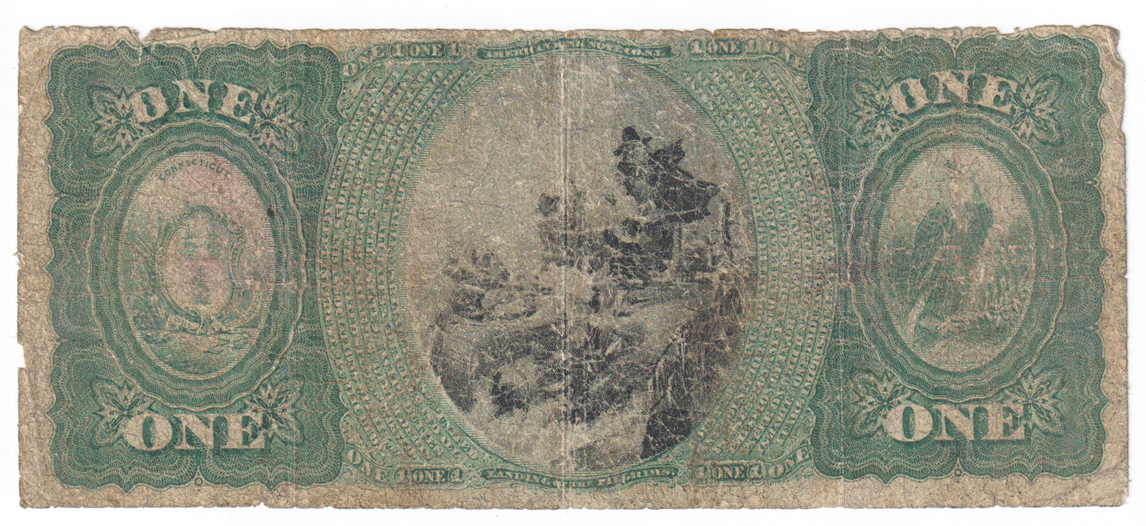 1875 $1 - Danbury, CT Charter #943 - VG