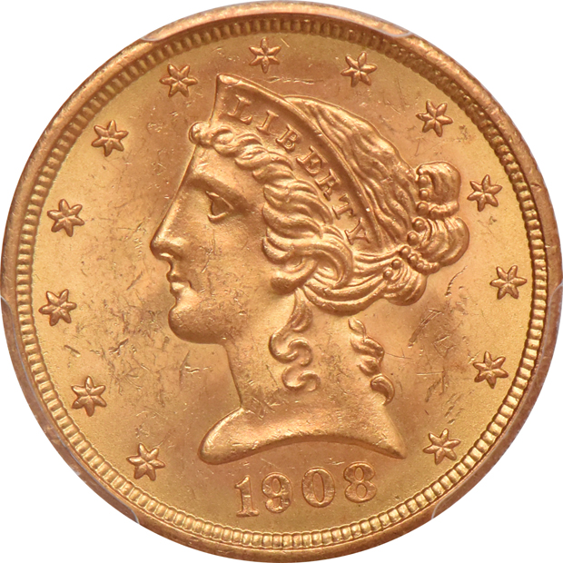 1908 and 1902-S, both PCGS MS-64