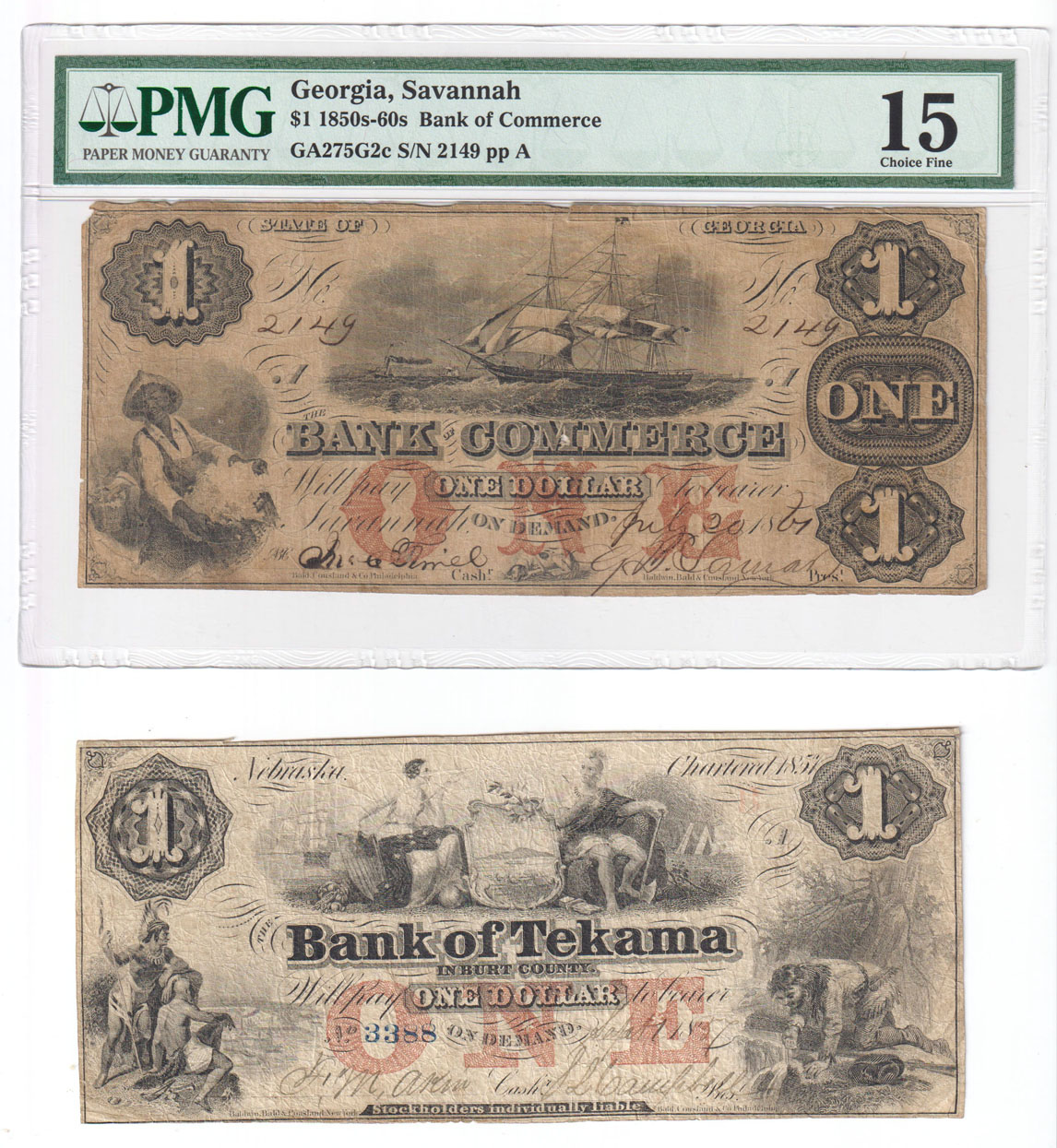 Misc - Group of twelve notes that include a Missouri National, nine Large Size Type, and two Obsoletes