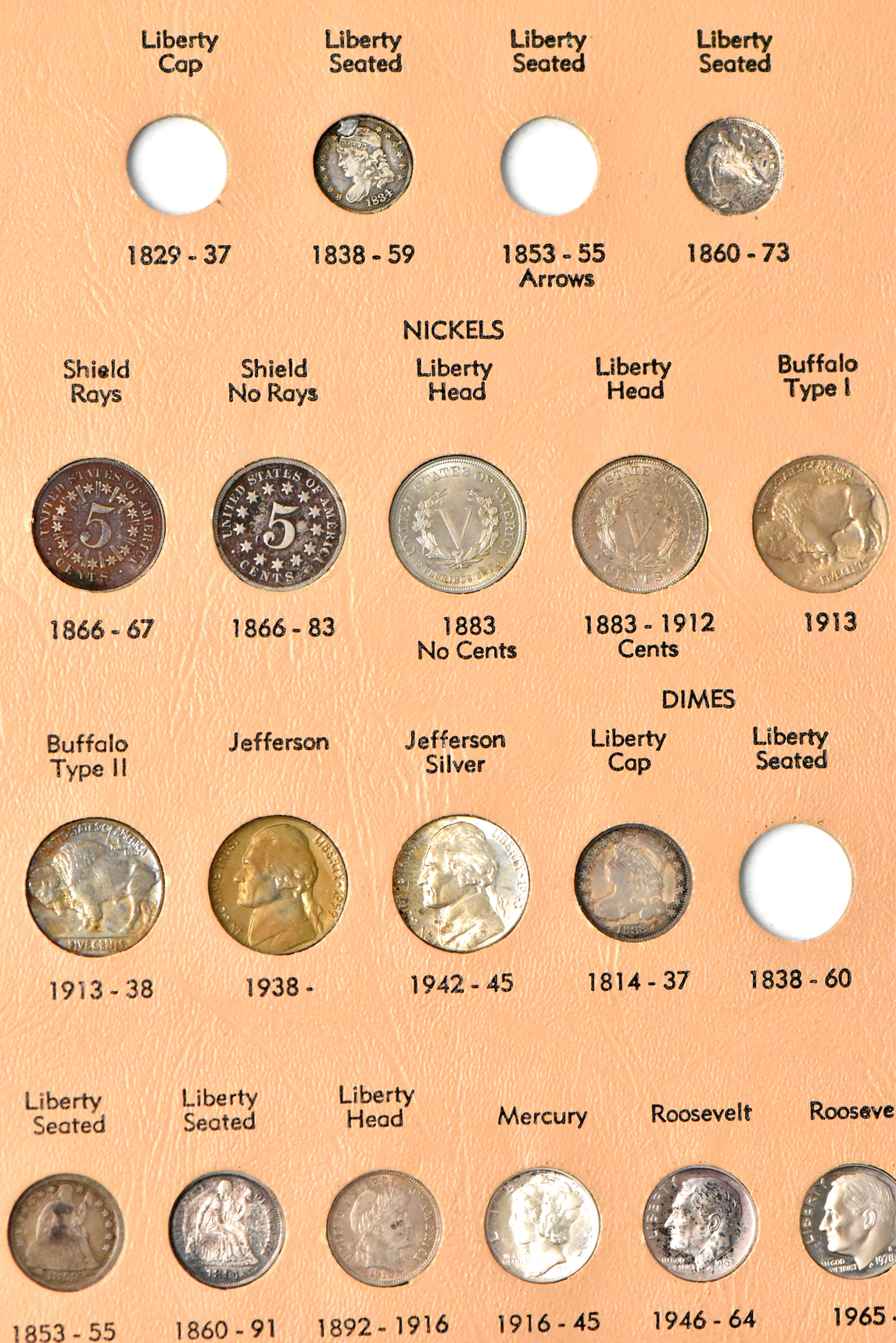 Nearly complete United States type set in a Dansco 7070 album