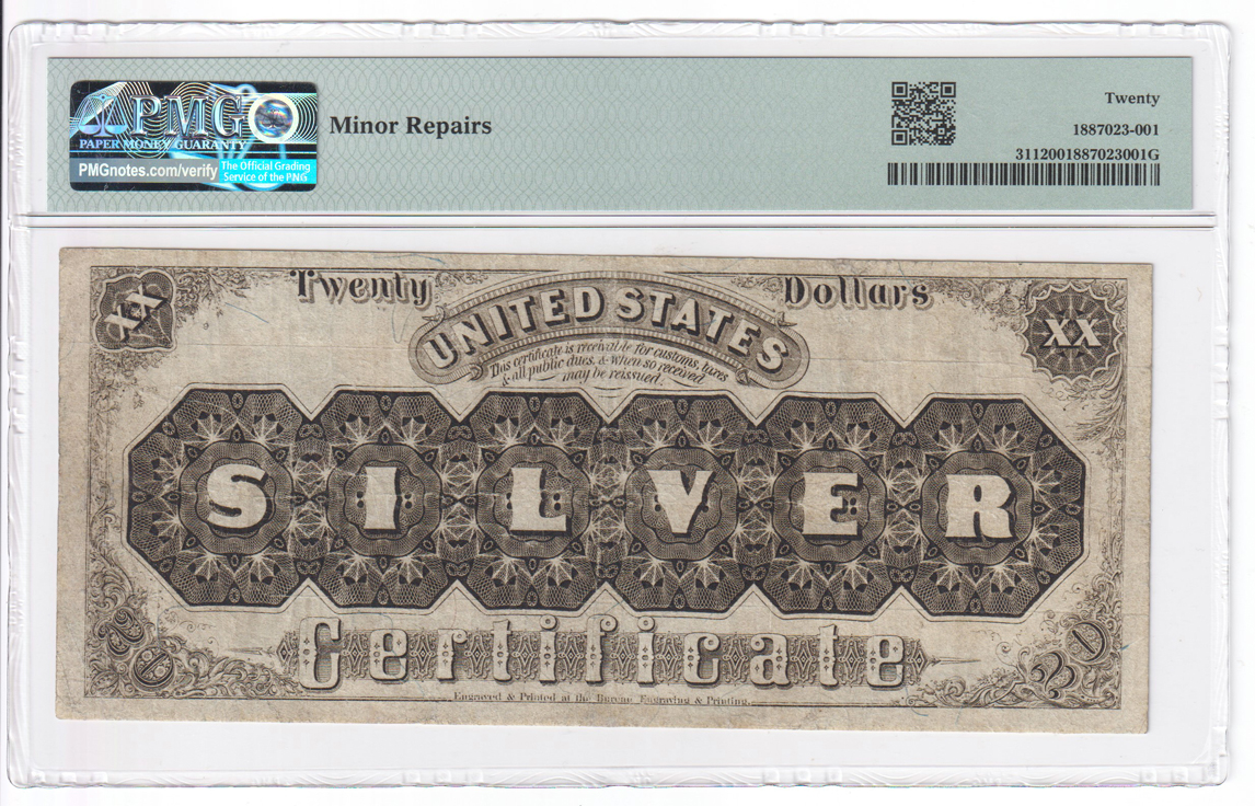 1880 $20 Fr# 311 - PMG VF-20/minor repairs