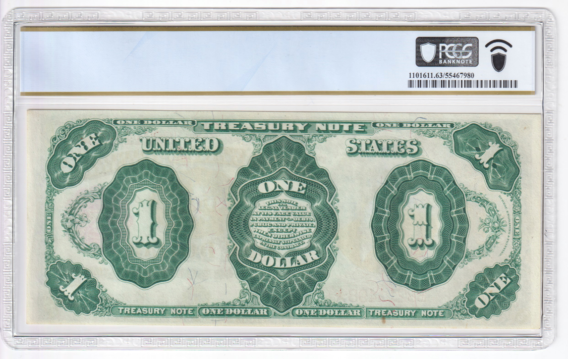 1891 $1 Fr# 350 - PCGS ChCU-63