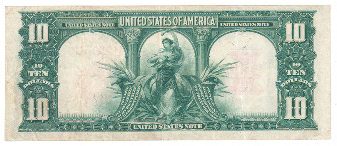 1880 $10 Fr# 111 - VF/pinhole