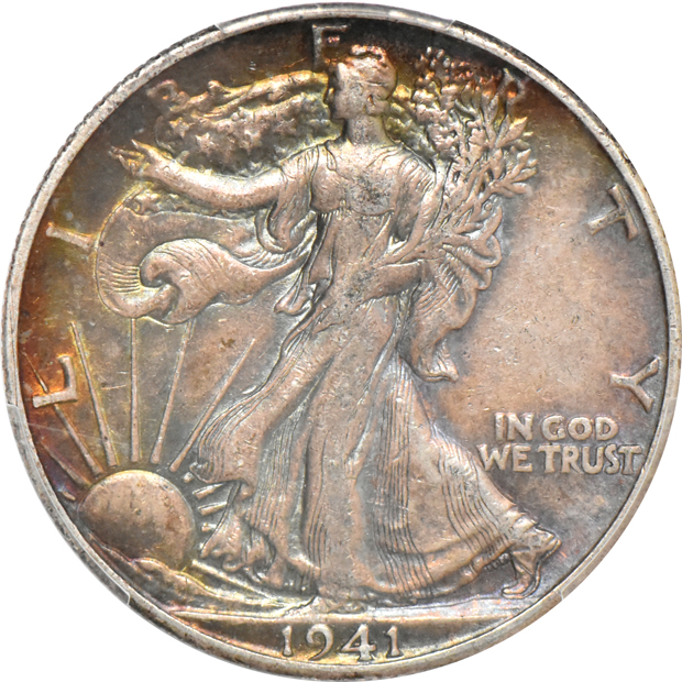 1941-D XF-45, and a 1945 MS-63, both PCGS CAC