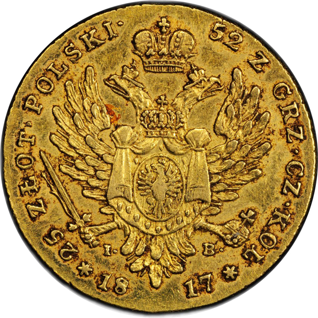 Poland - 1817-IB zlotych - PCGS AU-50
