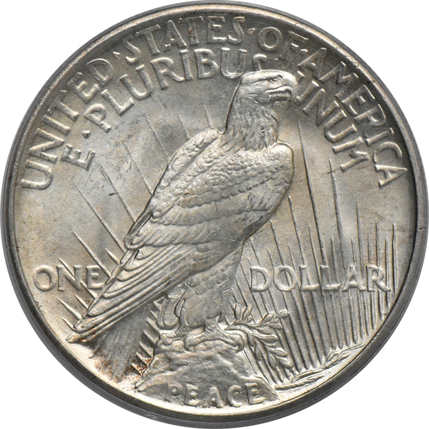 1921 Peace, High Relief PCGS MS-64 CAC