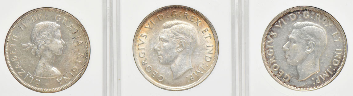 Canada - Ten silver dollars certified by ANACS