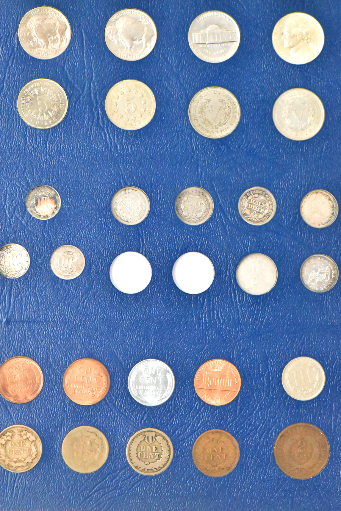 Collection of 51 U.S. type coins in a Whitman 9434 album